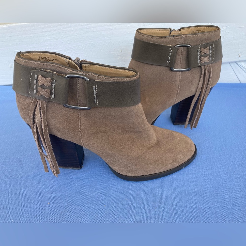 Kensie Tan and Brown Ankle Boots Suede Casual